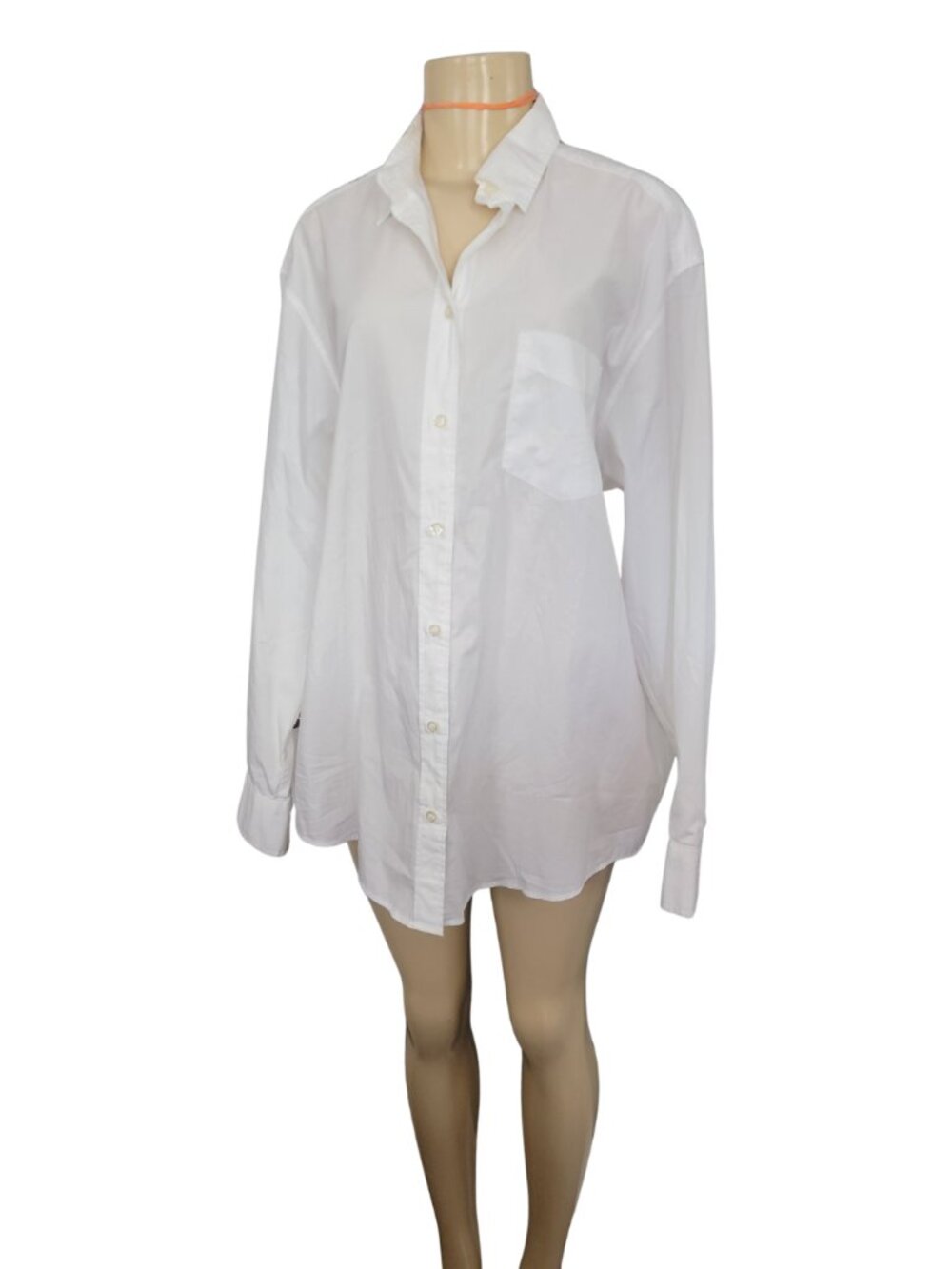 Gap Long Sleeve Optic White Button Down Long Sleeved Blouse - Picture 2 of 13
